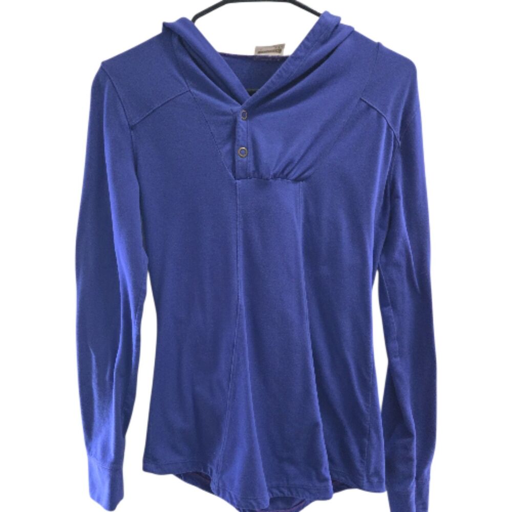 Athleta Magenta Pullover Hooded Top Sweatshirt Womens Sz Small Workout Athletic
